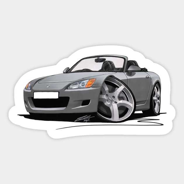 Honda S2000 Grey Sticker by y30man5